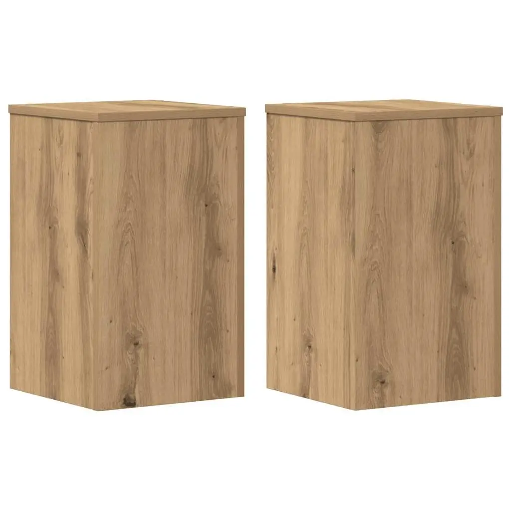 Plant Stands Engineered Wood Brown 30x30x50 cm 2 pcs Flower Display Holder