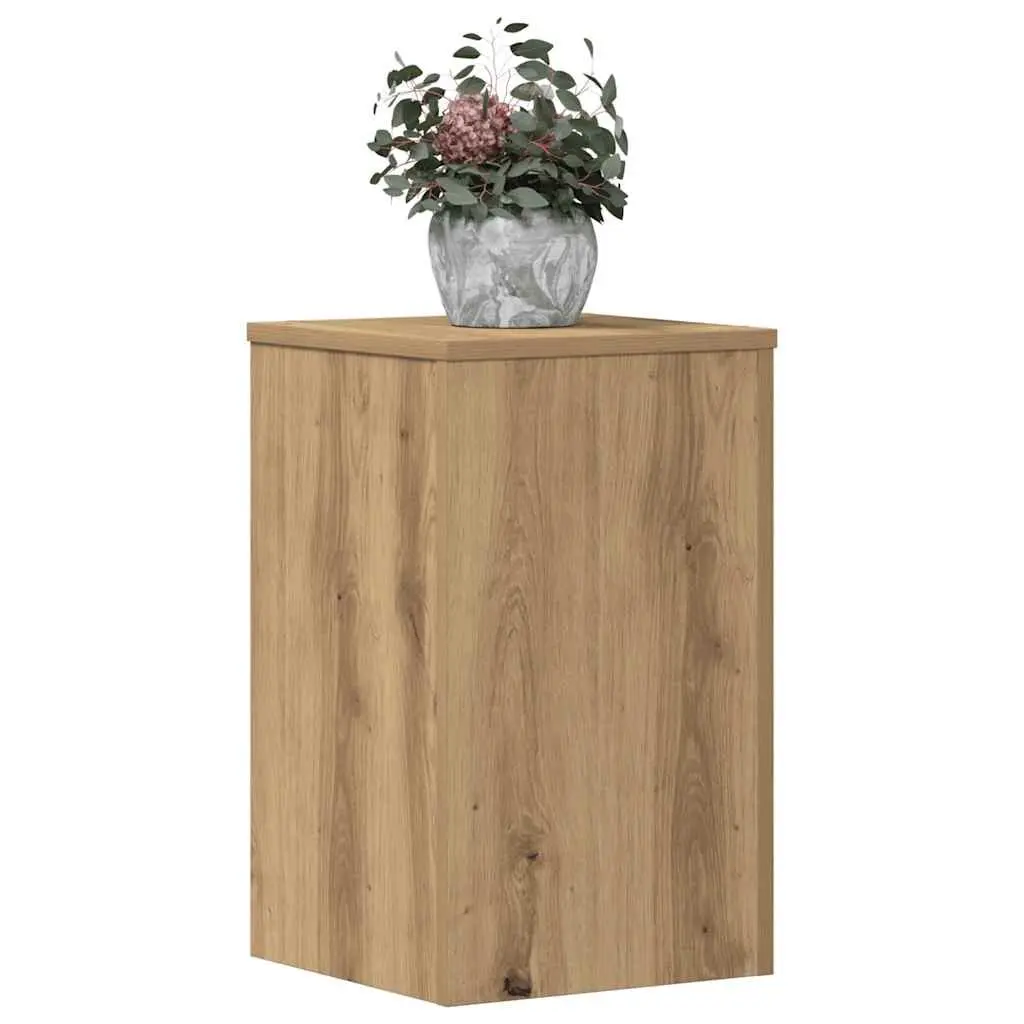 Plant Stands Engineered Wood Brown 30x30x50 cm 2 pcs Flower Display Holder