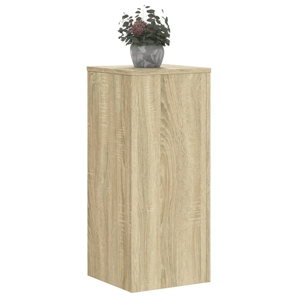 Plant Stands Engineered Wood Brown 30x30x70 cm 2 Piece Flower Display Holder
