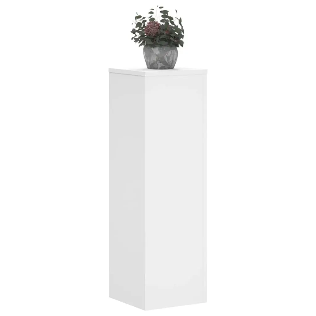 Plant Stands Engineered Wood White 25x25x80 cm 2 Piece