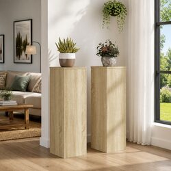 Showcase Your Plants with 2 pcs Sonoma Oak Stands