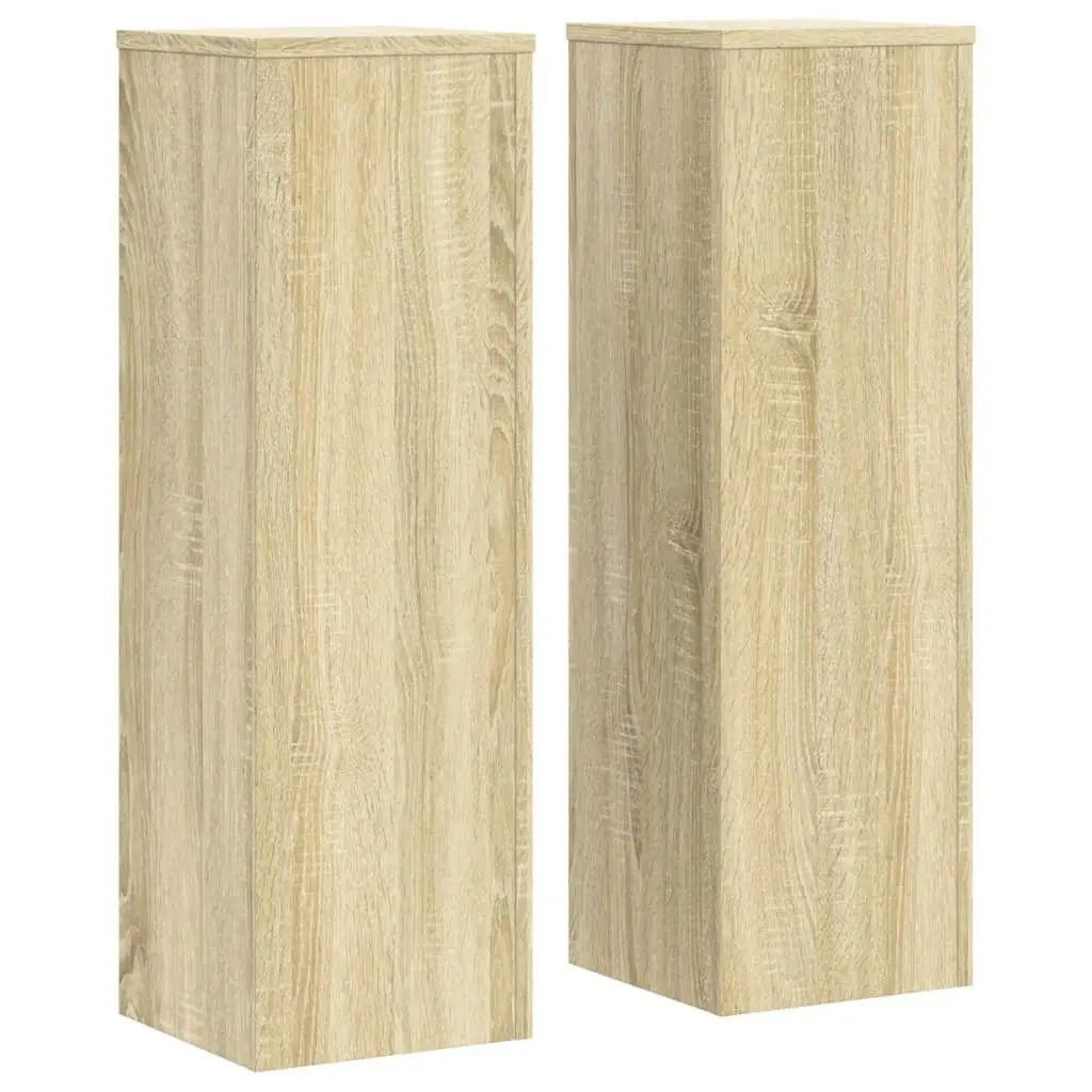 Plant Stands 2 pcs Sonoma Oak 25x25x80 cm Engineered Wood Flower Pot Display