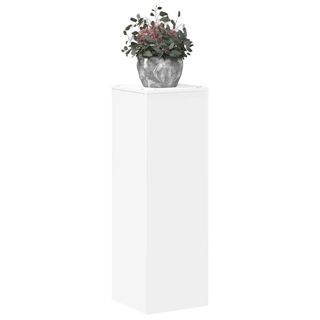 Plant Stand White Engineered Wood Tall Indoor Outdoor Display Flower Pot Holder