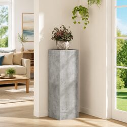 Plant Stand Concrete Grey 33x33x100cm Engineered Wood Flower Pot Display Stand