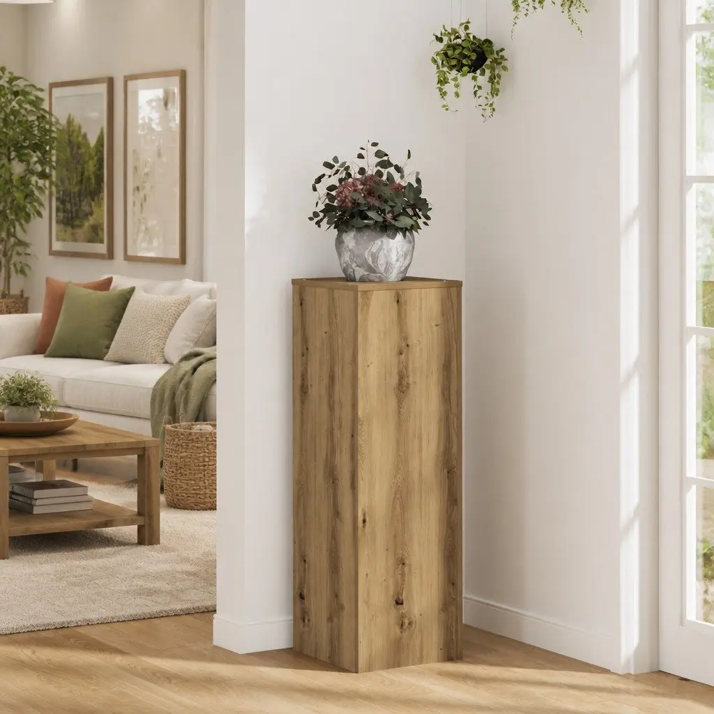 Plant Stand Engineered Wood Brown 33x33x100cm