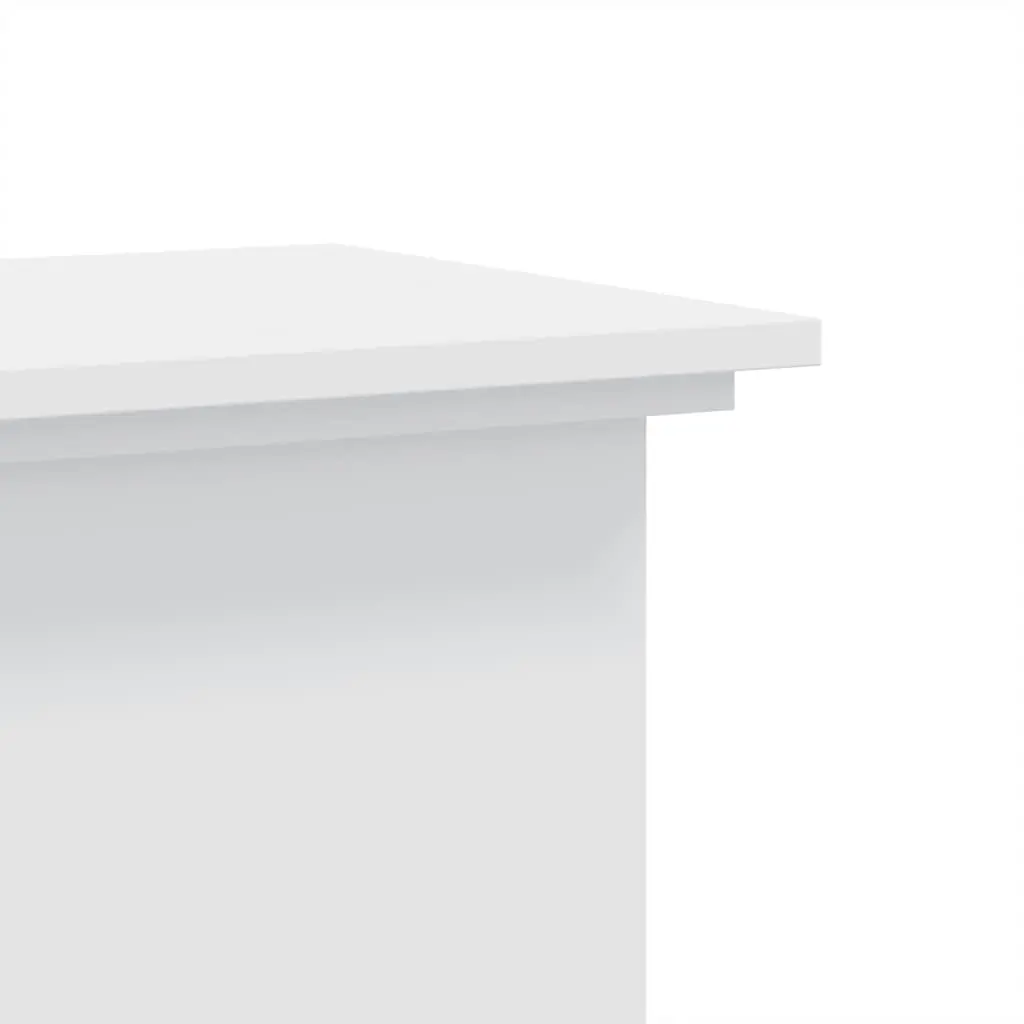 Plant Stand White Engineered Wood 33x33x80 cm Minimalist Display Pot Holder