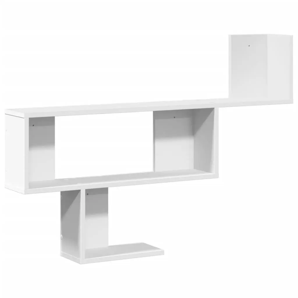 Wall Shelf White Floating 100x15x70 cm Engineered Wood