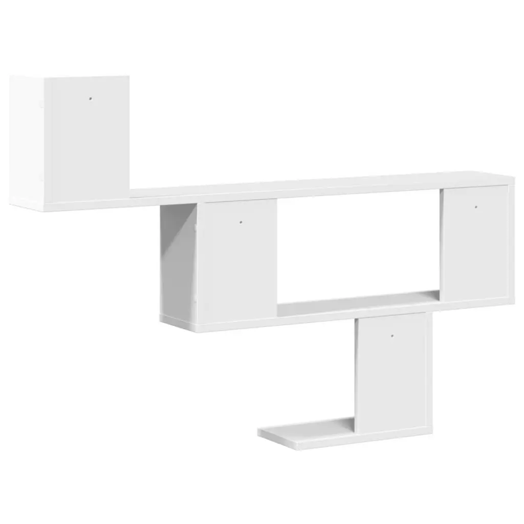 Wall Shelf White Floating 100x15x70 cm Engineered Wood