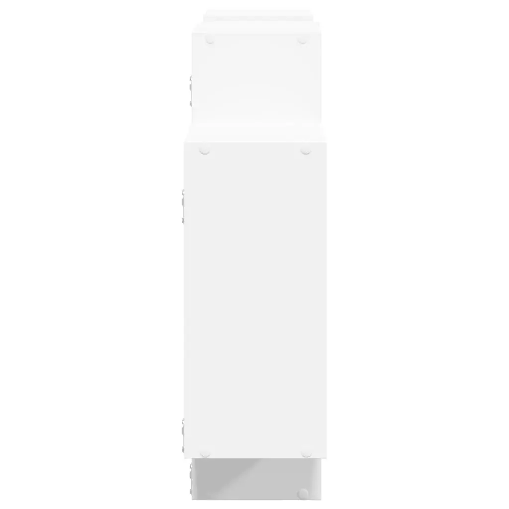 Wall Shelf White Floating Display Storage Organiser 159x18x65 cm Engineered Wood