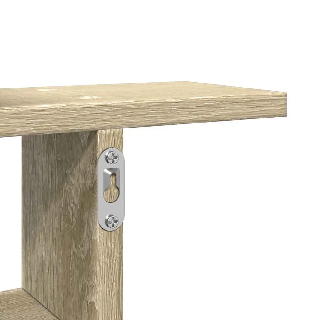 Wall Shelves 2 pcs Sonoma Oak 38x12x38 cm Floating Storage Display Organiser