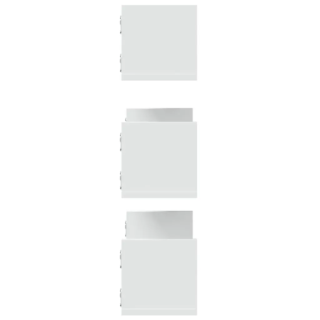 Wall Shelves Floating Storage White 58x18x18 cm Engineered Wood Set of 3