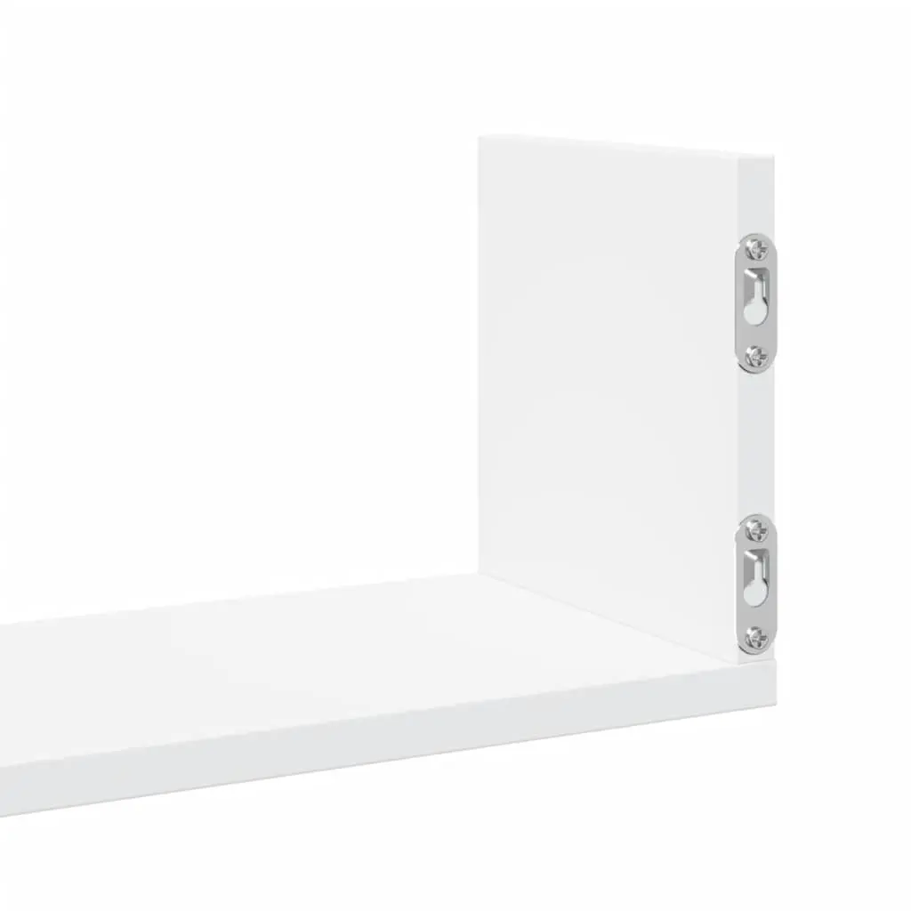 Wall Shelves Floating Storage White 58x18x18 cm Engineered Wood Set of 3
