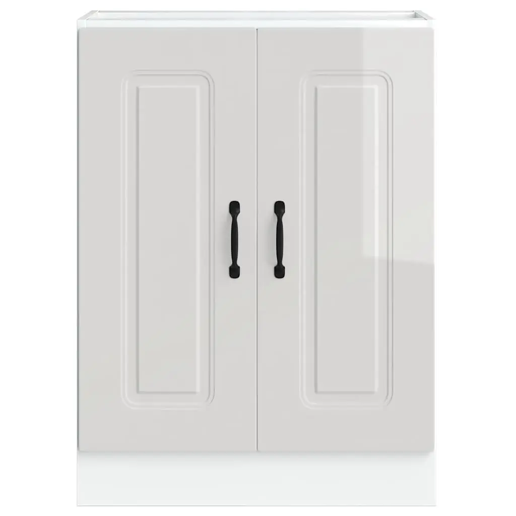White Kitchen Sink Base Cabinet 60x46x81.5cm