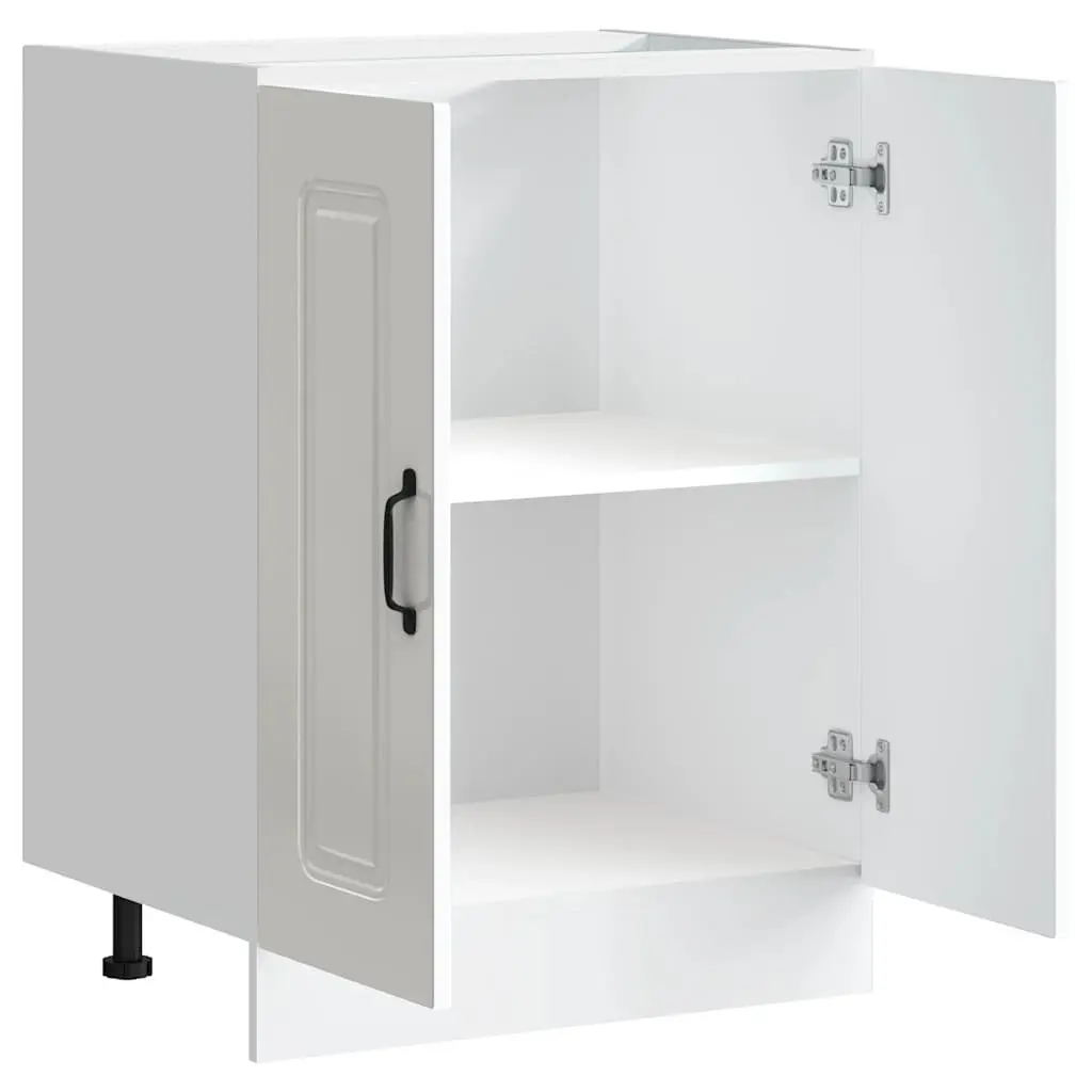 White Kitchen Sink Base Cabinet 60x46x81.5cm