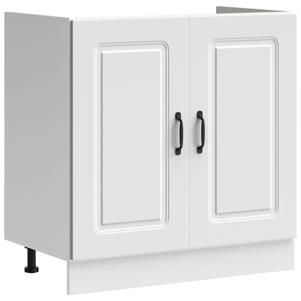 Sink Base Cabinet Engineered Wood White 80x46x81.5cm