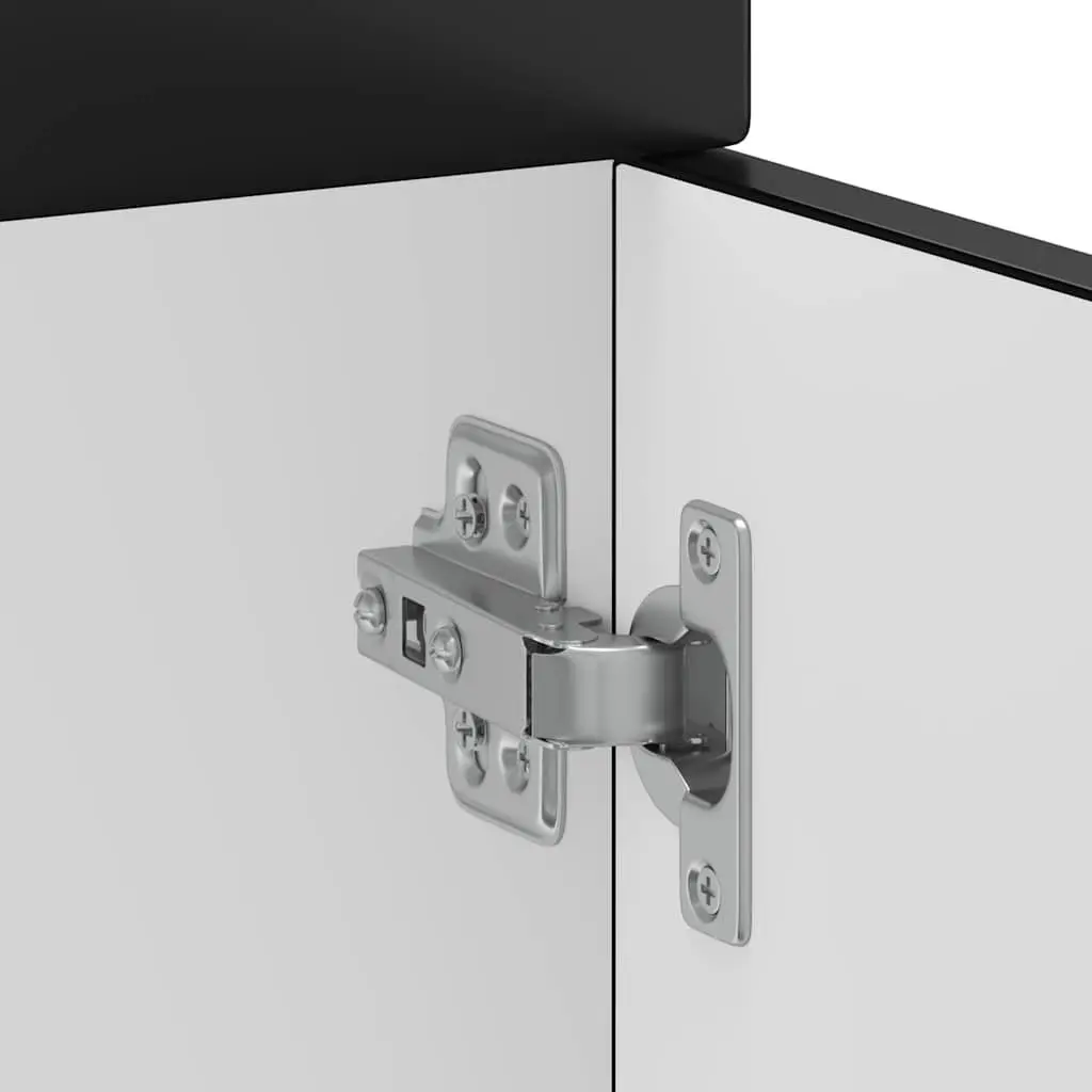 Kitchen Base Cabinet Black Engineered Wood Adjustable Feet Door