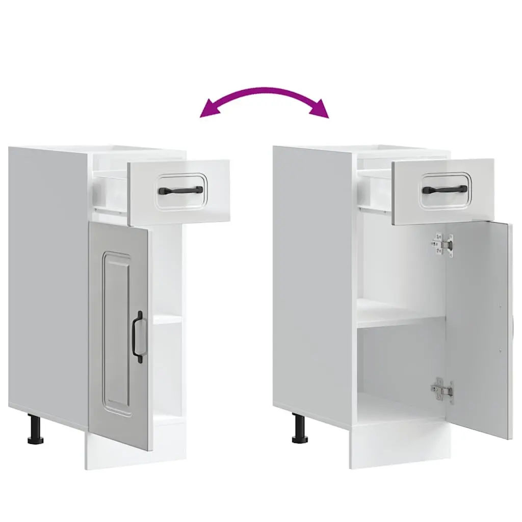 High Gloss White Kitchen Base Cabinet