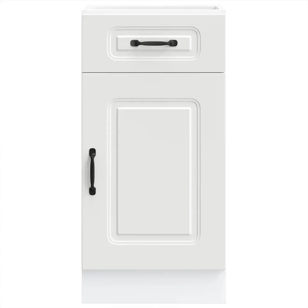 Kitchen Base Cabinet White Engineered Wood Adjustable Feet Door