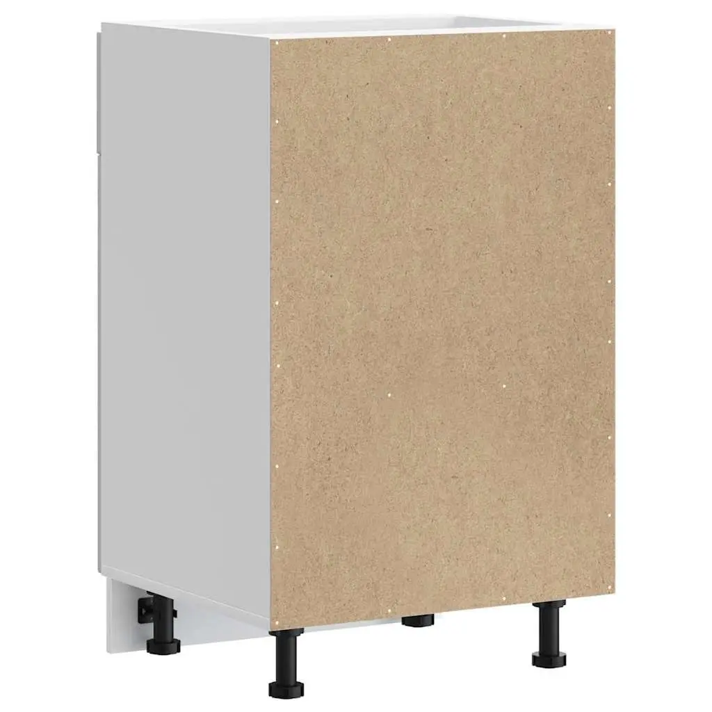 Kitchen Base Cabinet White High Gloss Engineered Wood