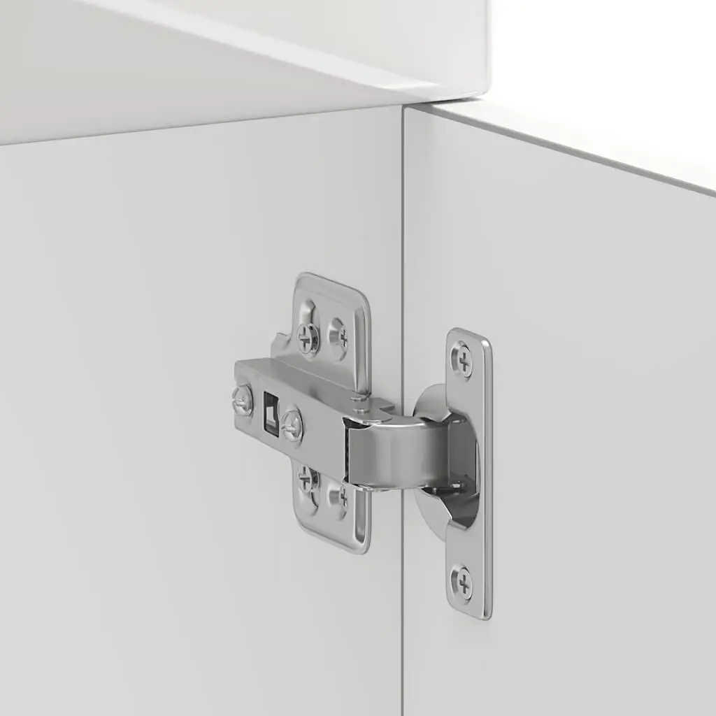Kitchen Base Cabinet White High Gloss Engineered Wood