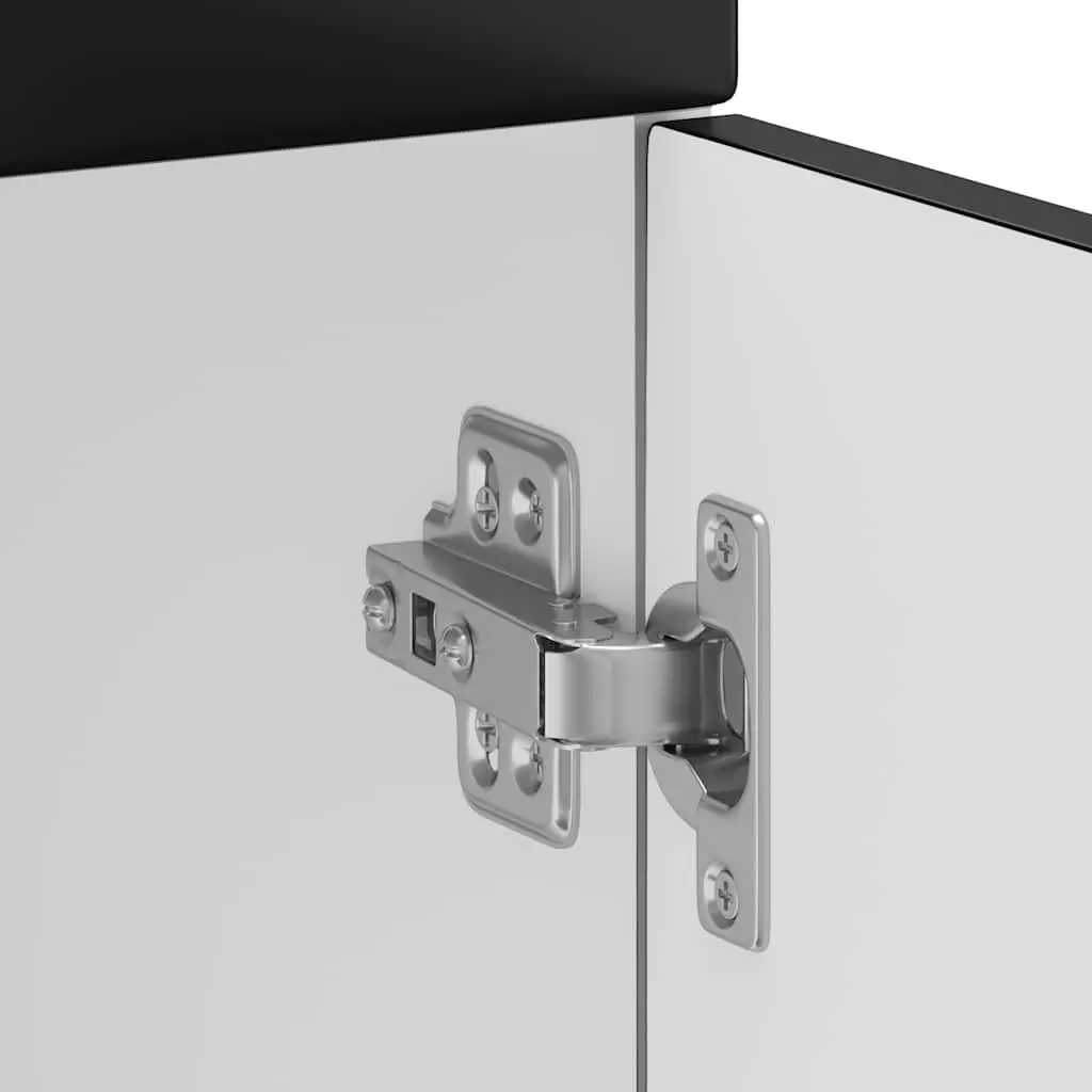 Kitchen Base Cabinet Black Engineered Wood Adjustable Feet