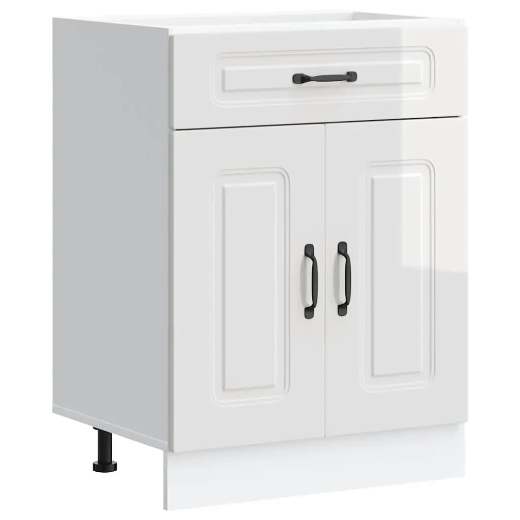 High Gloss White Kitchen Base Cabinet