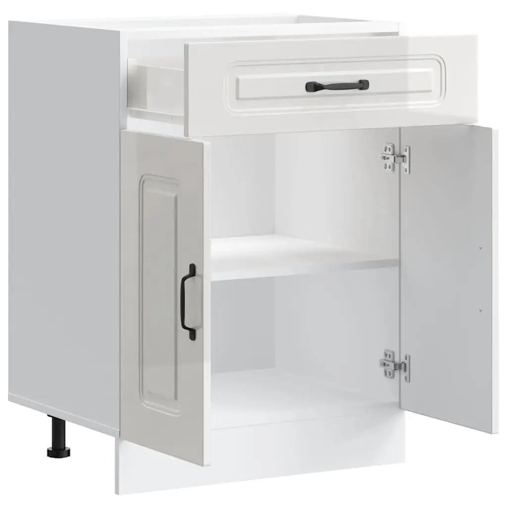 High Gloss White Kitchen Base Cabinet