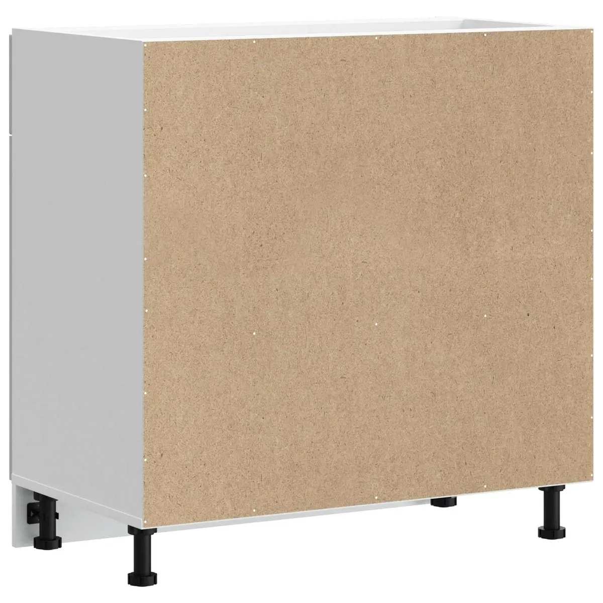 Kitchen Base Cabinet White Storage Cupboard Engineered Wood Adjustable Feet