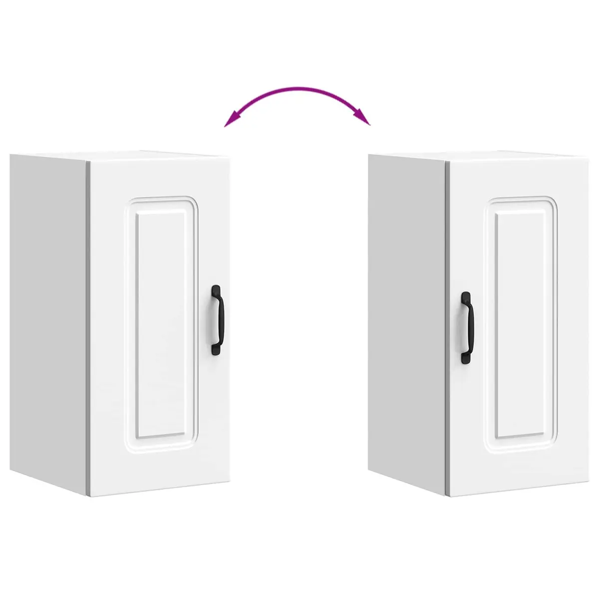 Kitchen Wall Cabinet White Engineered Wood Storage Cupboard