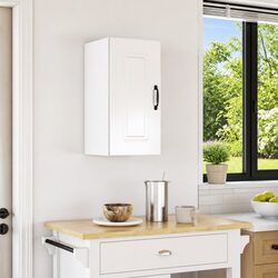 Kitchen Wall Cabinet White High Gloss Engineered Wood Storage Cupboard Door