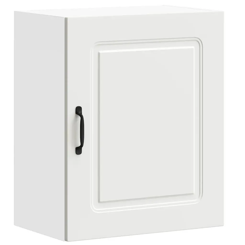 Kitchen Wall Cabinet White Engineered Wood Storage Organizer