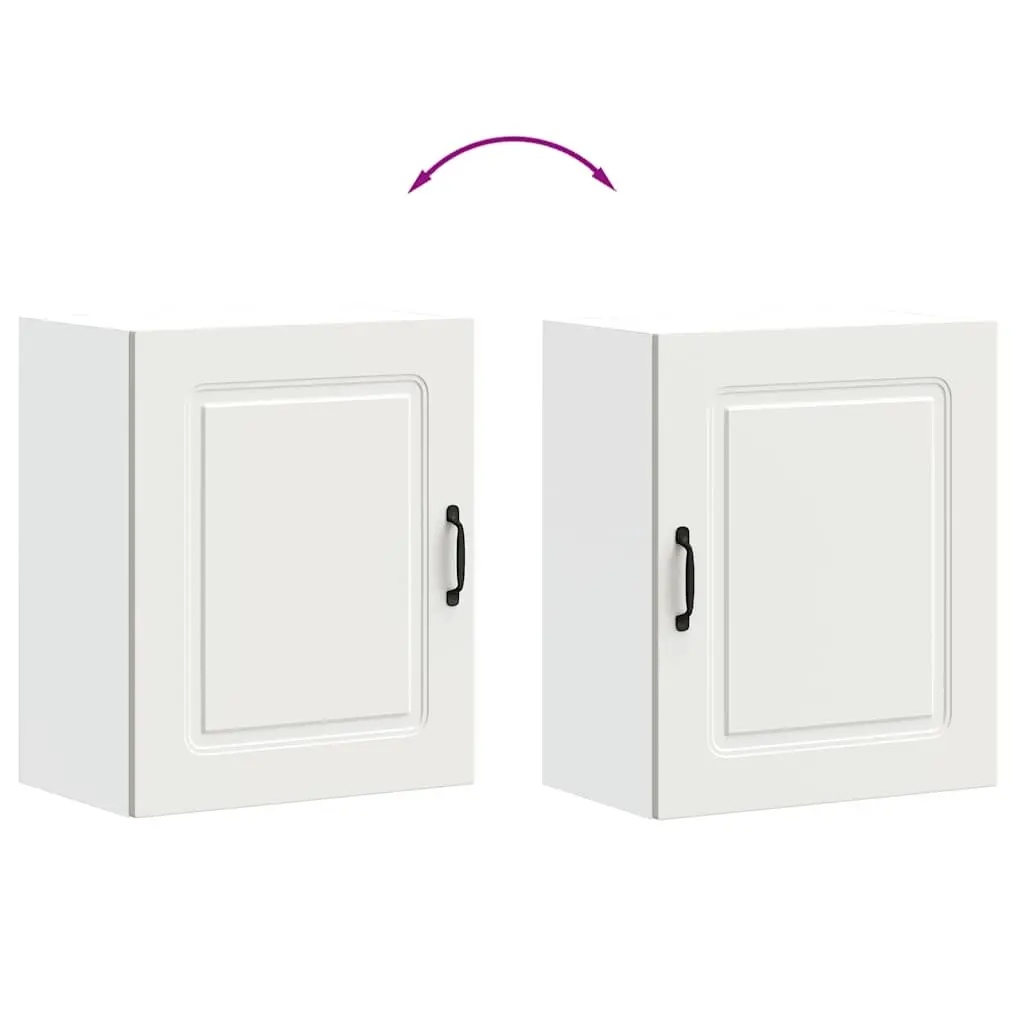 Kitchen Wall Cabinet White Engineered Wood Storage Organizer