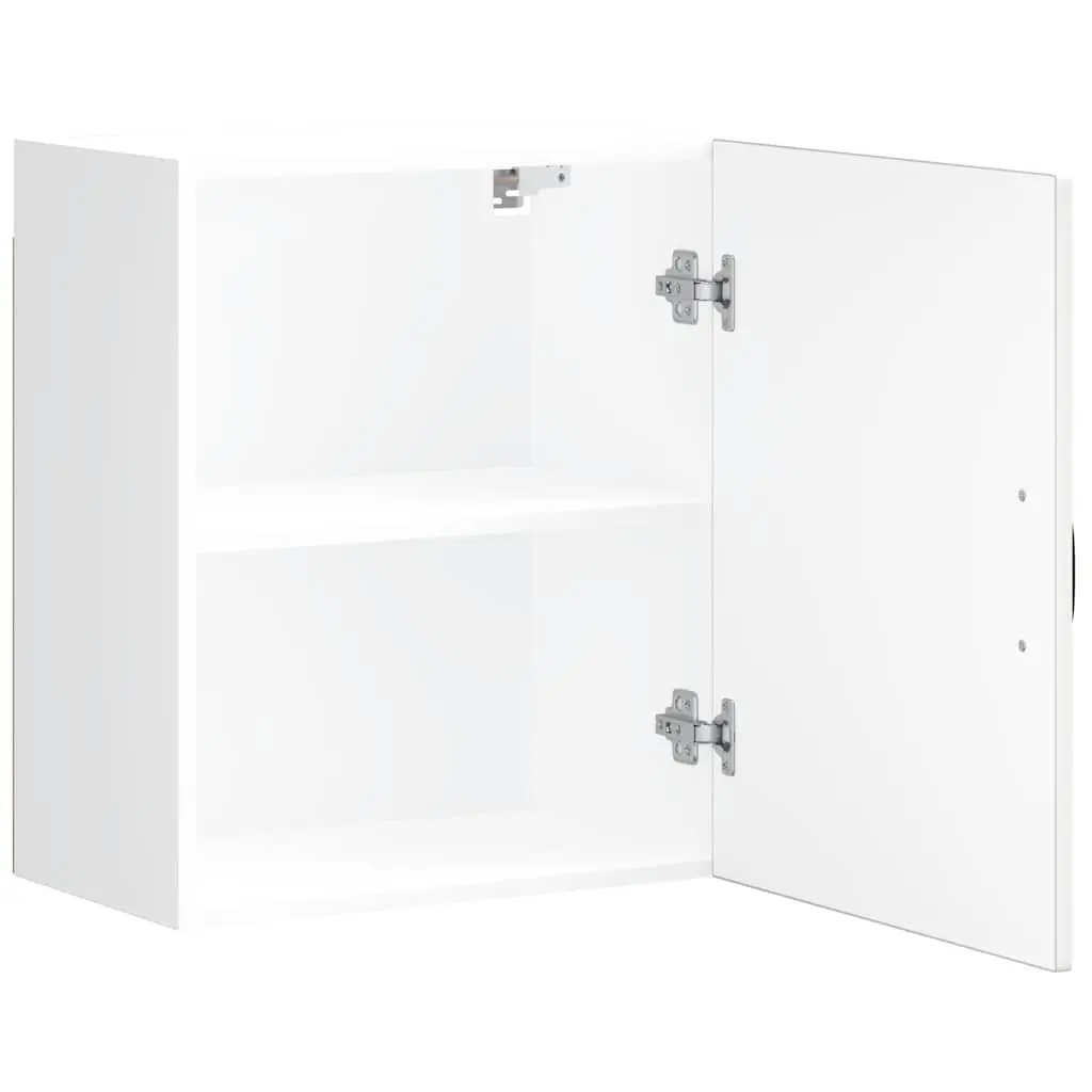 Kitchen Wall Cabinet White Engineered Wood Storage Organizer