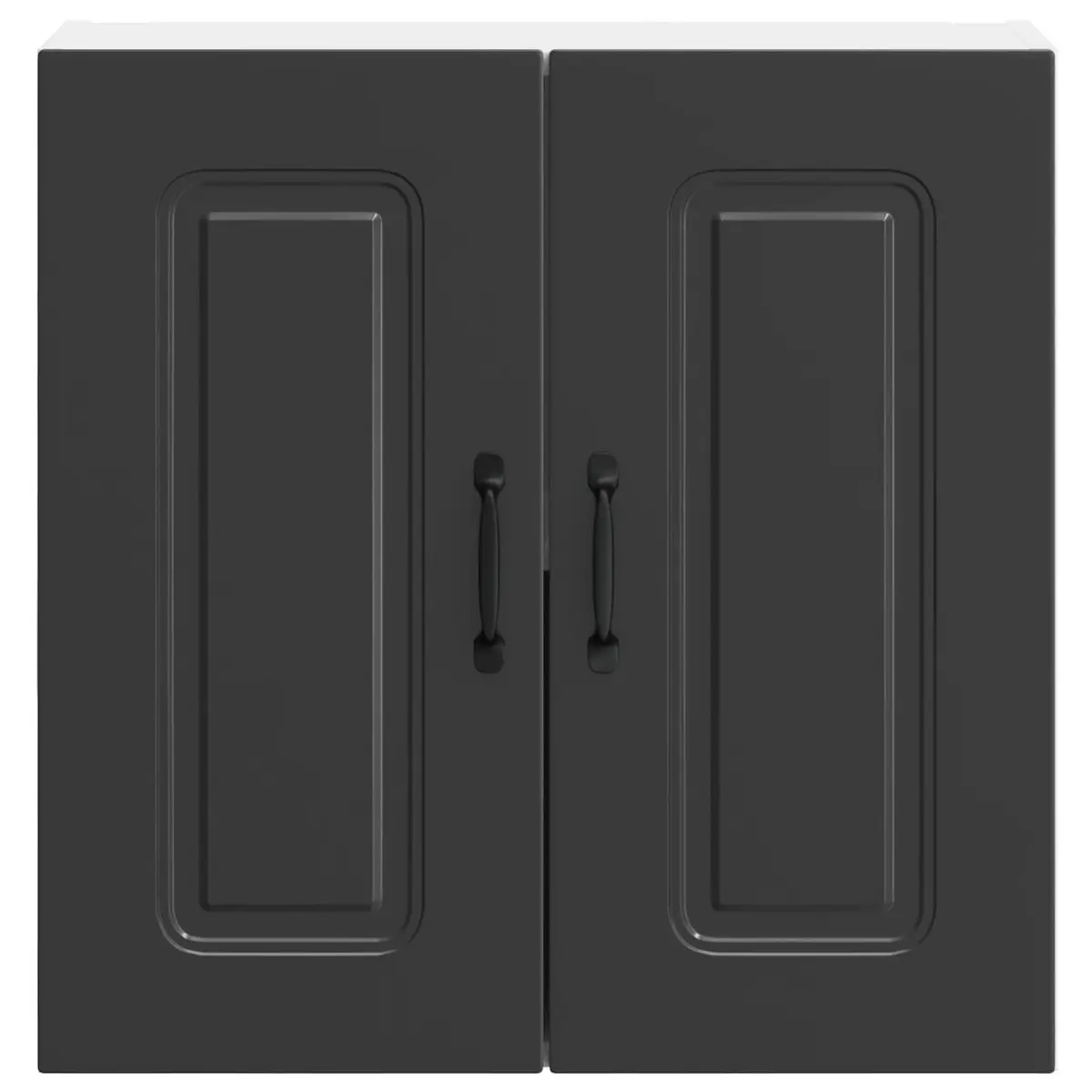 Engineered Wood Black Kitchen Wall Cabinet Storage Cupboard for Bedroom Hallway