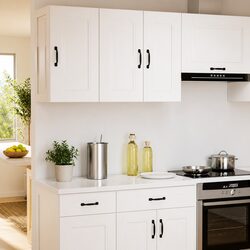 Kitchen Wall Cabinet White High Gloss Engineered Wood Storage Cupboard