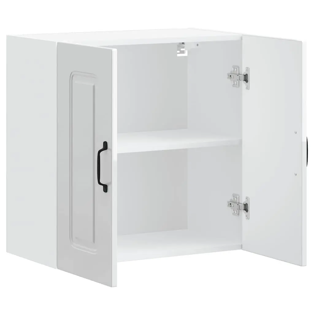 Kitchen Wall Cabinet White High Gloss Engineered Wood Storage Cupboard