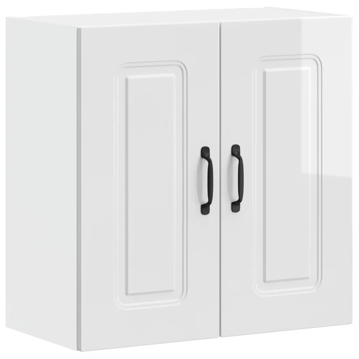 Kitchen Wall Cabinet White High Gloss Engineered Wood Storage Cupboard