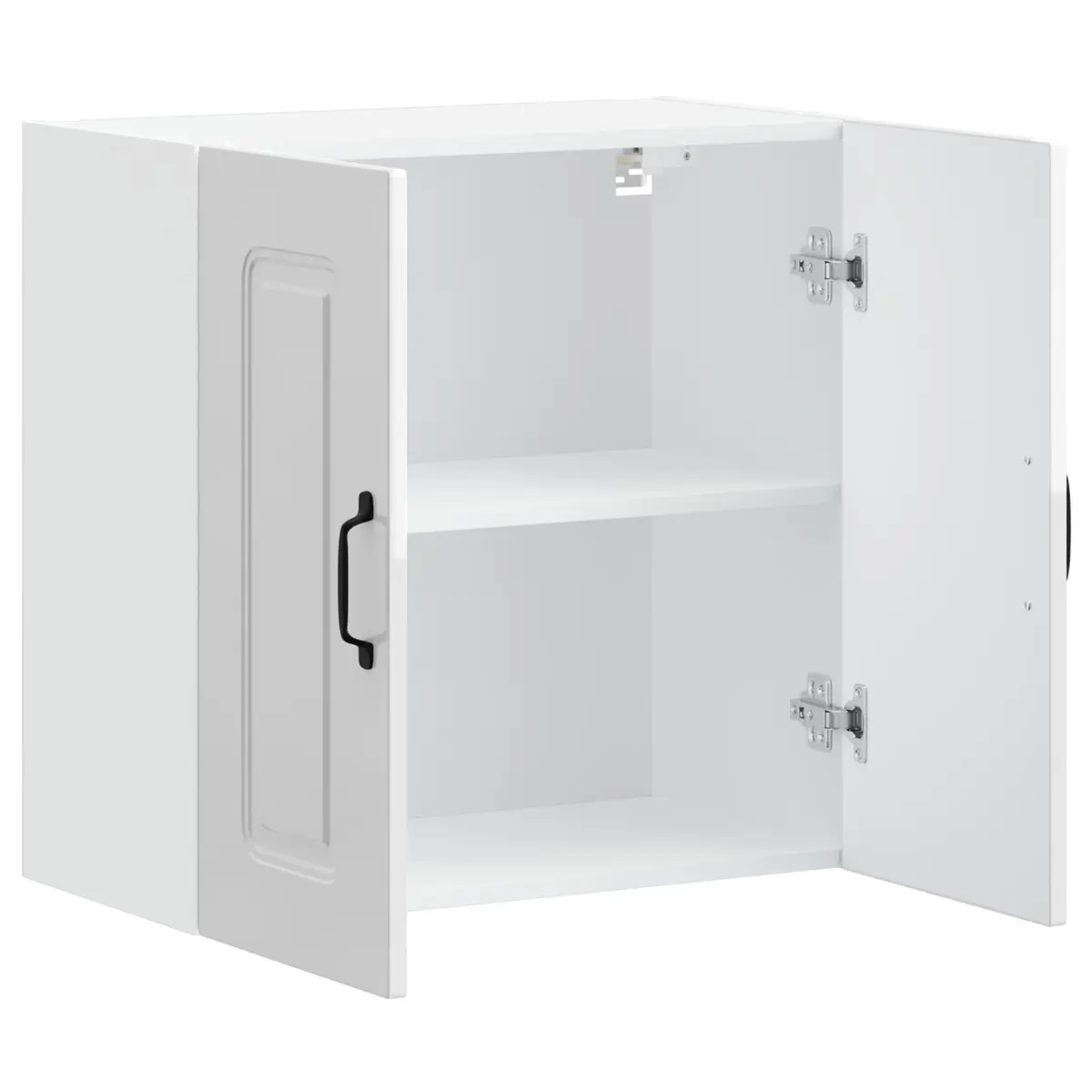 Kitchen Wall Cabinet White High Gloss Engineered Wood Storage Cupboard