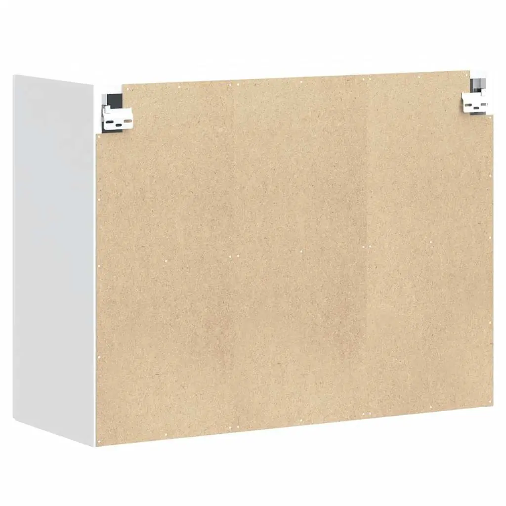 Kitchen Wall Cabinet Storage Cupboard High Gloss White Engineered Wood Doors
