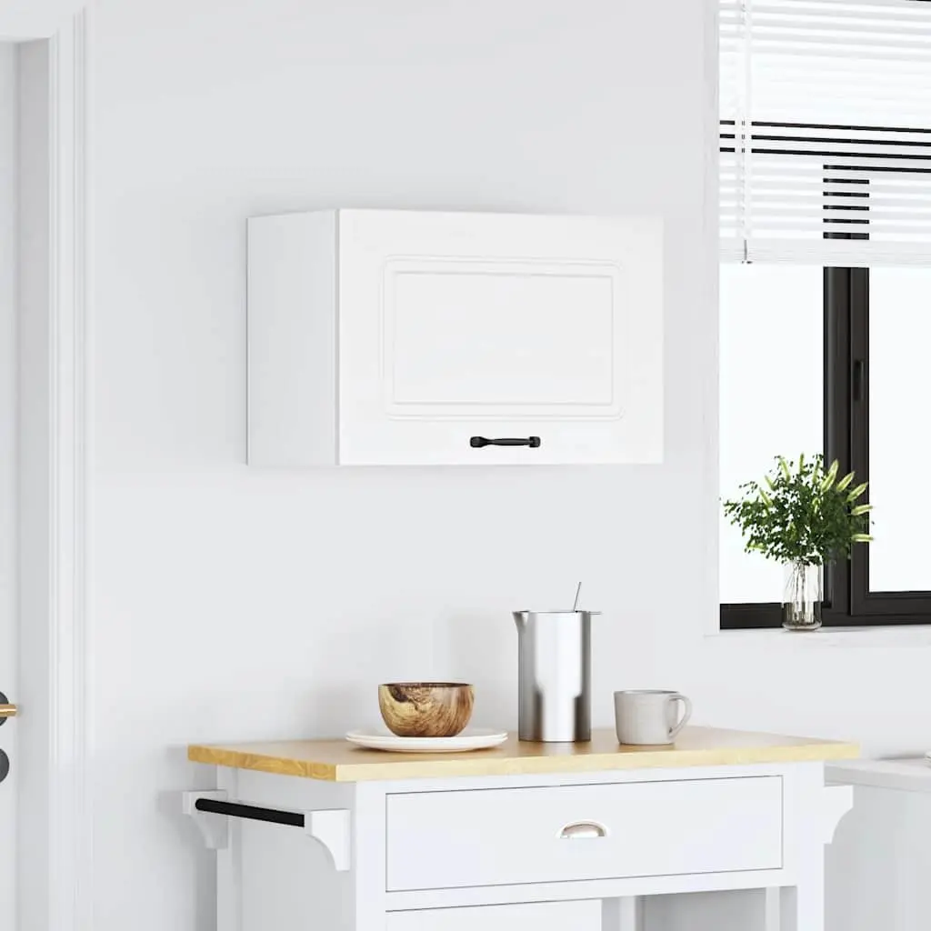 Kitchen Cabinet White Engineered Wood Wall Mounted Storage Cupboard