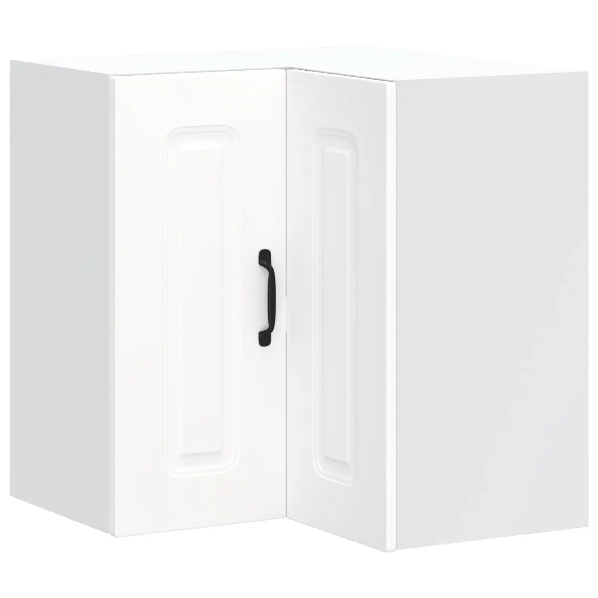 Kitchen Wall Corner Cabinet White Engineered Wood Storage Organiser Home