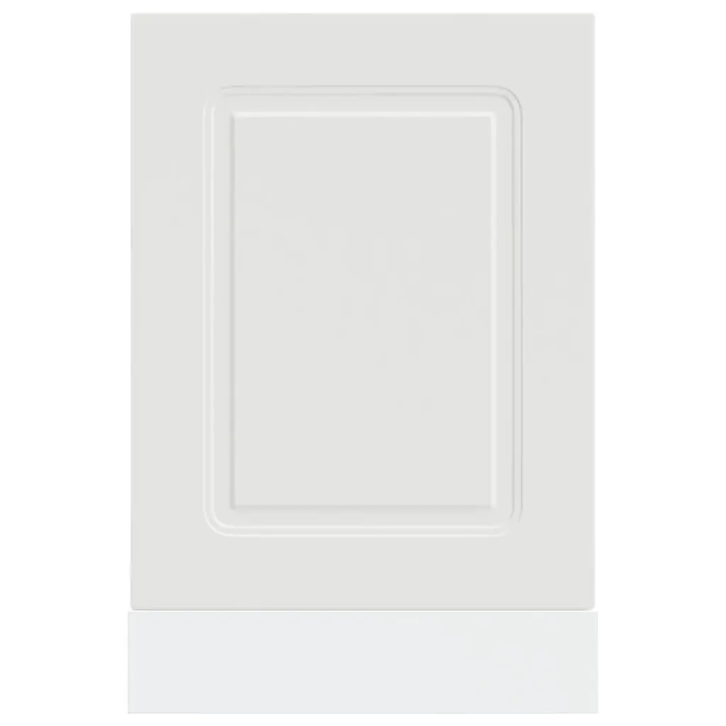 Dishwasher Panel White Engineered Wood 45x1.5x57 cm