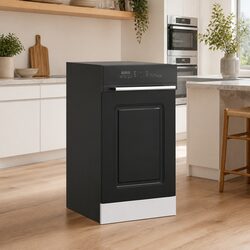 Dishwasher Panel Black 45x1.5x57cm Kitchen Cabinet Front Cover Engineered Wood