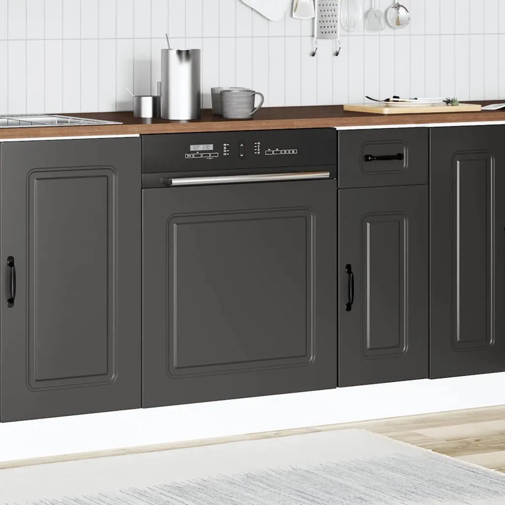 Black Dishwasher Panel, 60x1.5x57cm