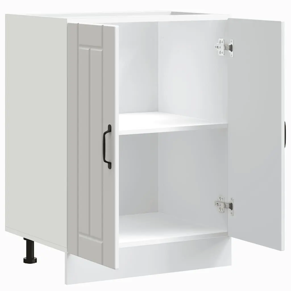 Sink Base Cabinet White Engineered Wood Kitchen Storage