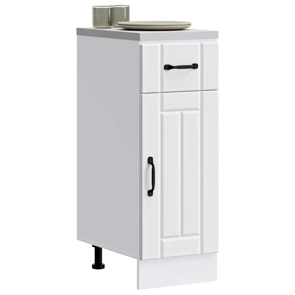 White Engineered Wood Kitchen Cabinet