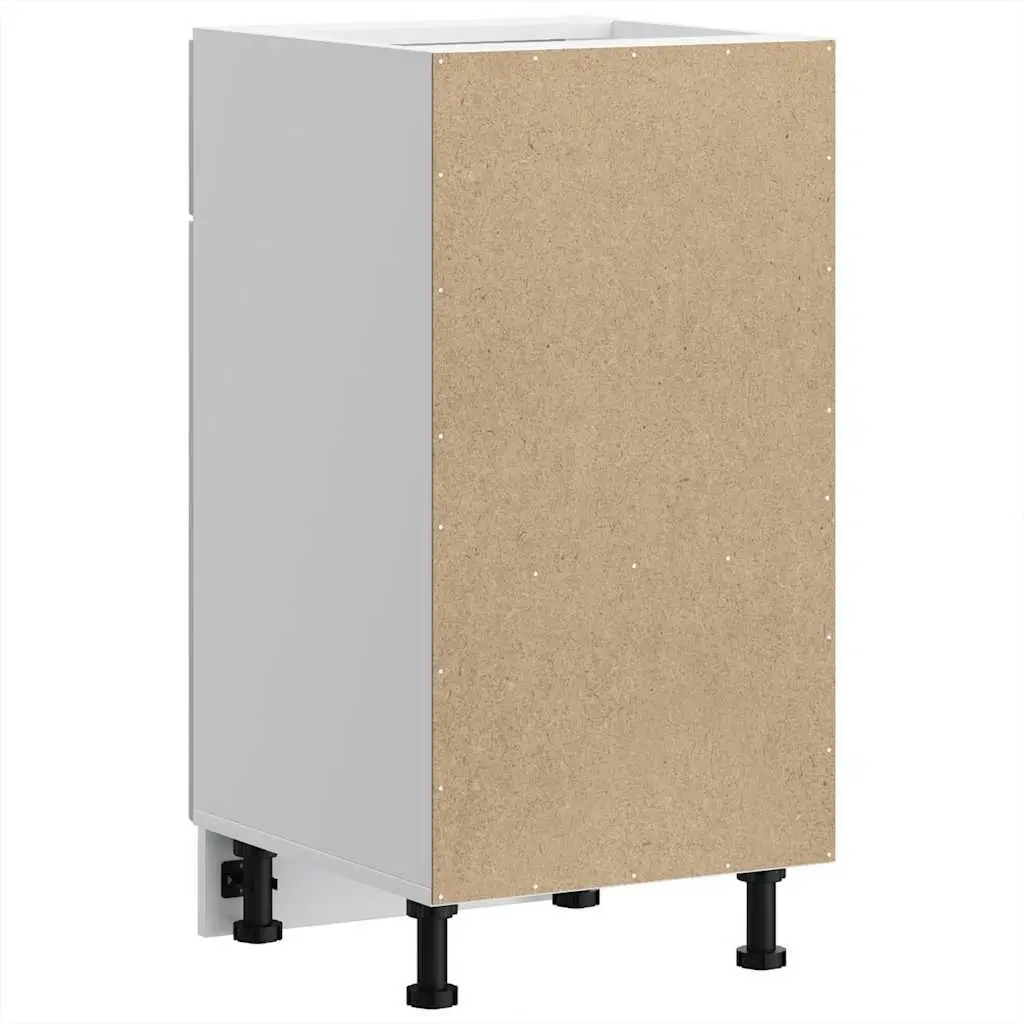 Kitchen Base Cabinet White High Gloss Engineered Wood Storage Sink Unit Doors