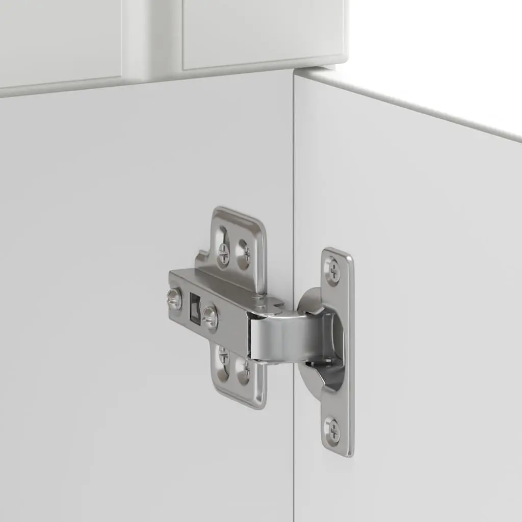 Engineered Wood Kitchen Base Cabinet White Storage Cupboard with Doors and Adjustable Feet