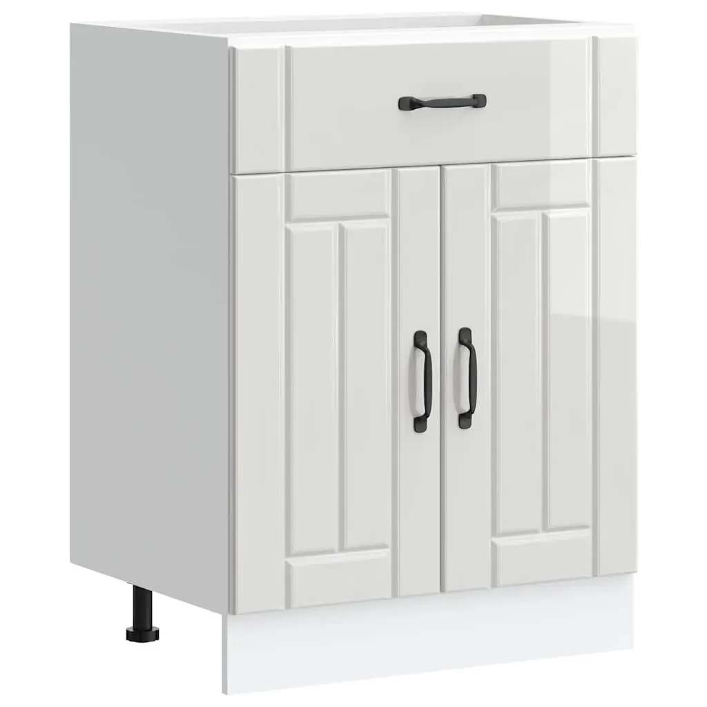 High Gloss White Kitchen Base Cabinet