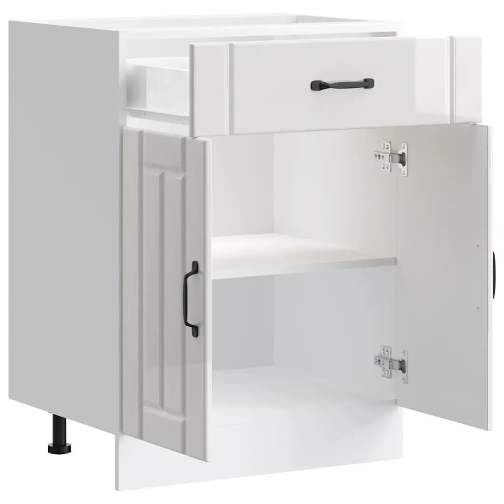 High Gloss White Kitchen Base Cabinet